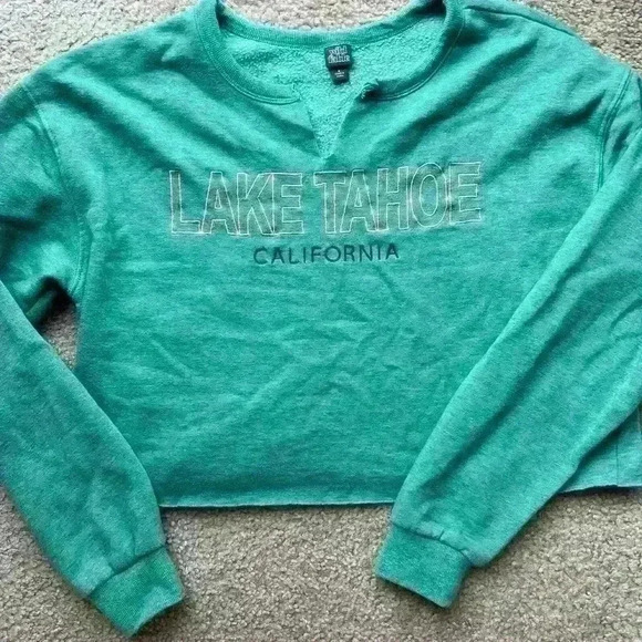 Lake Tahoe Cropped Sweatshirt - Picture 1 of 2